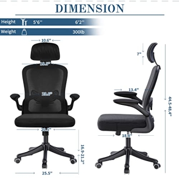 Ergonomic Office Chair with Lumbar Support for Home Office