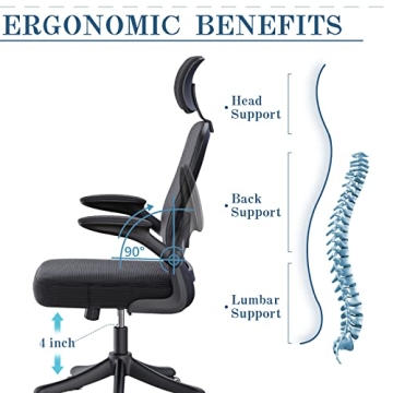 Ergonomic Office Chair with Lumbar Support for Home Office
