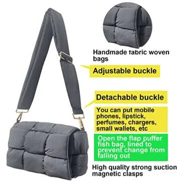 NAARIIAN Puffer Woven Purse for Women: Stylish & Lightweight