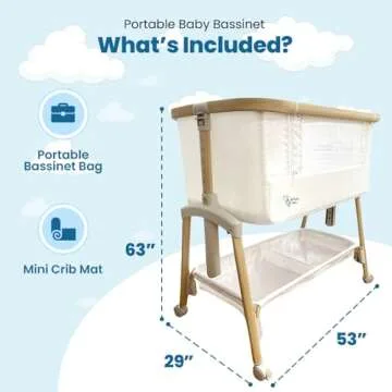 Stylish Motherly Haven Baby Bassinet Bedside Sleeper