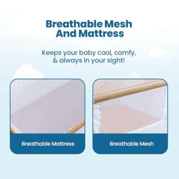 Stylish Motherly Haven Baby Bassinet Bedside Sleeper