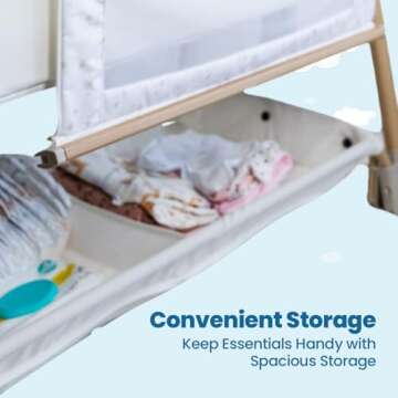 Stylish Motherly Haven Baby Bassinet Bedside Sleeper