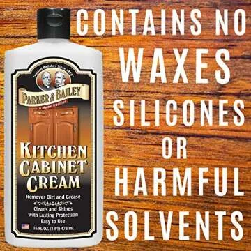 Parker & Bailey Lemon Oil Polish Bundled with Kitchen Cabinet Cream- Furniture Polish Oil and Wood Cleaner 16 oz Combo