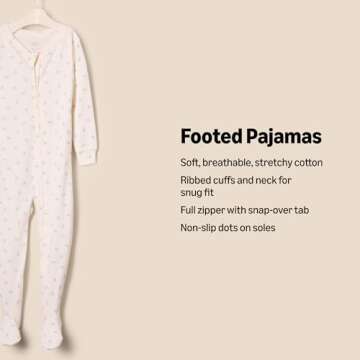 Amazon Essentials x Sofia Grainge Snug-Fit Cotton Footed Pajamas - Pack of 2, Little Bunnies/Pale Bl...