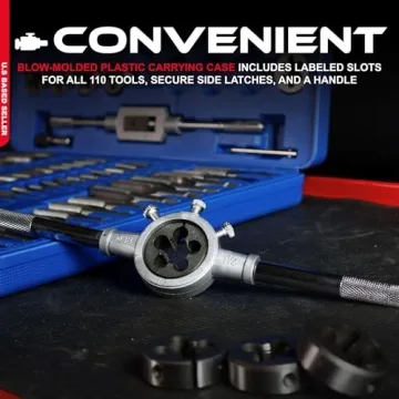 ABN Large Tap and Die Set - 110 Piece Bolt and Pipe Set