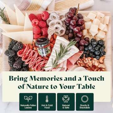 Chic Leaf All Natural Compostable Palm Leaf Trays for Parties and Catering