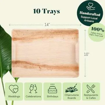 Eco-Friendly Palm Leaf Trays for Parties and Events
