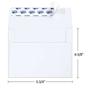ValBox A2 Invitation Envelopes 4.375x5.75" White Envelopes Self Seal for Invitations, Photos, Weddin...