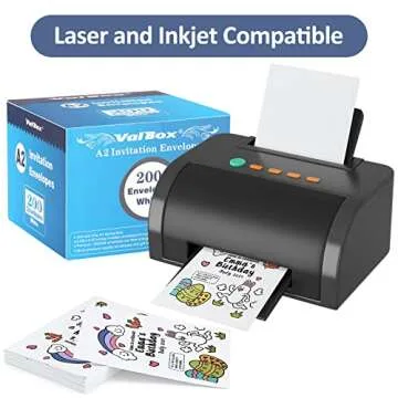 ValBox A2 Invitation Envelopes 4.375x5.75" White Envelopes Self Seal for Invitations, Photos, Wedding, Announcements, Thank you Notes, RSVP, Greeting Cards, 4-3/8 x 5-3/4 Inches (Pack of 200)