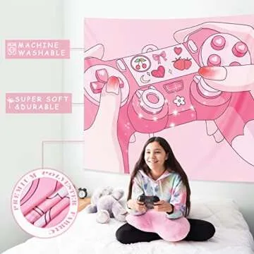 Cutecore Anime Tapestry for Teen Girl Bedrooms