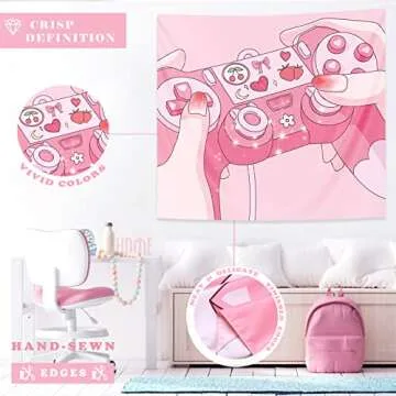 Cutecore Anime Tapestry for Teen Girl Bedrooms