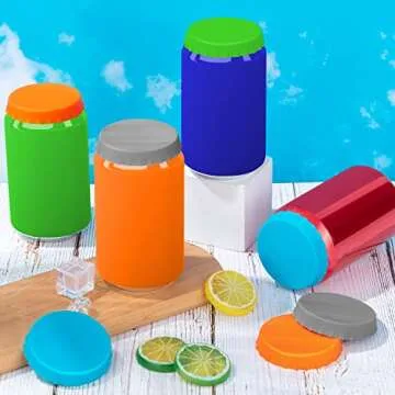 YGAOHF Soda Can Lids, 8 Pcs Soda Can Lids to Keep Carbonation, Silicone Soda Can Covers Lids, Reusab...