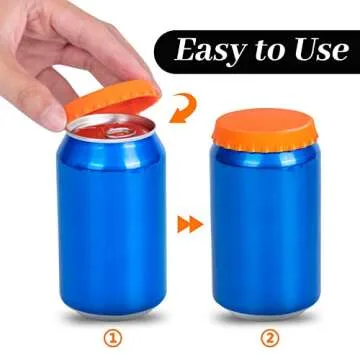 YGAOHF Soda Can Lids, 8 Pcs Soda Can Lids to Keep Carbonation, Silicone Soda Can Covers Lids, Reusable Container Saver for Soda & Beer, Keep Drinks Fresh, Fits Standard Beverage Cans