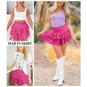 Glamorous MIYIEONZ Sequin Skirt for Night Out