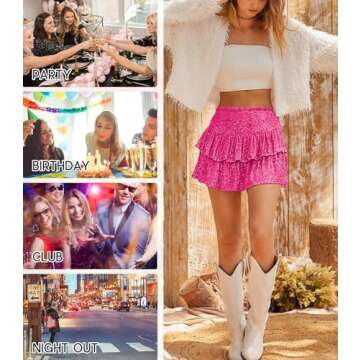 Glamorous MIYIEONZ Sequin Skirt for Night Out