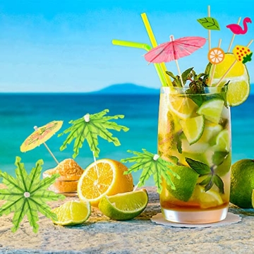 160 Pack Umbrella Cocktail Picks for Luau Party Decorations