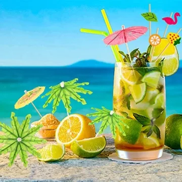 160 Pack Umbrella Cocktail Picks for Luau Party Decorations