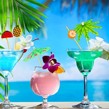 160 Pack Umbrella Cocktail Picks for Luau Party Decorations