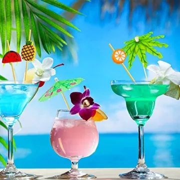 160 Pack Umbrella Cocktail Picks for Luau Party Decorations