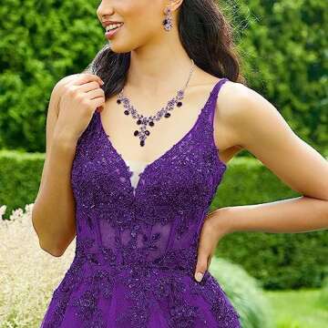 EVER FAITH Austrian Crystal Flower Jewelry Set for Weddings and Special Occasions