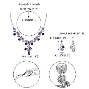 Elegant EVER FAITH Wedding Jewelry Set for Brides and Bridesmaids