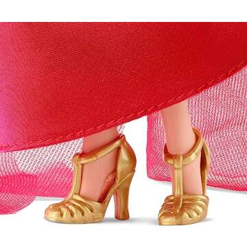 Barbie Inspiring Women Doll, Anna May Wong Collectible Dressed in Red Gown with Golden Dragon Design