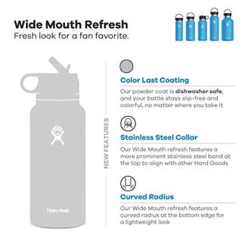 Hydro Flask Water Bottle Wide Mouth Straw 32 oz Watermelon