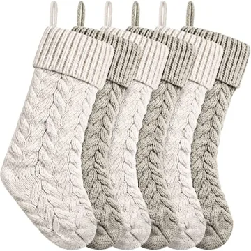 Elegant 18 Inches Christmas Stockings - Knit Design for Festive Cheer