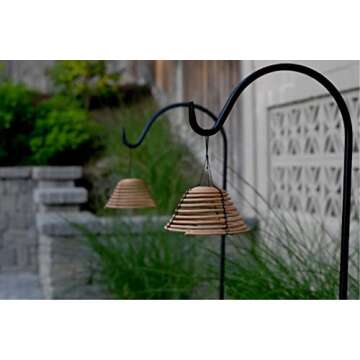 Rool Citronella Coils Outdoor, Hanging Citronella Candles Outdoor for Patio, Backyard and Camping Lighting, Citronella Oil Incense Stick Long Lasting 24 Hours Burn Time, 3 Pack (6")