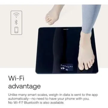 Withings Body - Digital Wi-Fi Smart Scale with Automatic Smartphone App Sync, BMI, Multi-User Friendly, with Pregnancy Tracker & Baby Mode