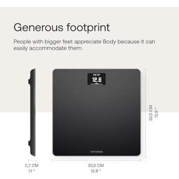 Withings Body - Digital Wi-Fi Smart Scale with Automatic Smartphone App Sync, BMI, Multi-User Friendly, with Pregnancy Tracker & Baby Mode