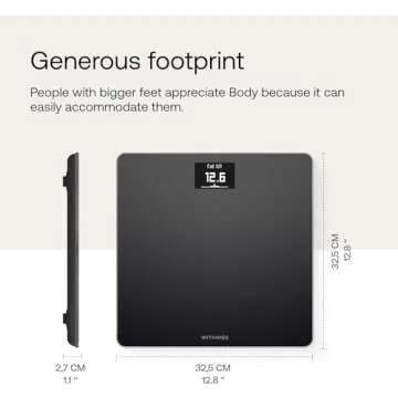 Withings Body - Digital Wi-Fi Smart Scale with Automatic Smartphone App Sync, BMI, Multi-User Friendly, with Pregnancy Tracker & Baby Mode