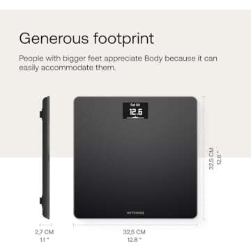 Withings Body - Digital Wi-Fi Smart Scale with Automatic Smartphone App Sync, BMI, Multi-User Friendly, with Pregnancy Tracker & Baby Mode