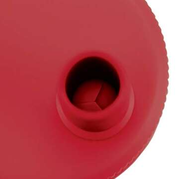 Tovolo Flow Pen 2.0 With Removable Cap 3-Cup Capacity Dispenser, Easy-Squeeze Batter Bottle With Mess-Free Valve for Pancake Art, Cayenne