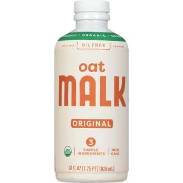 Malk Organic Original Oat Milk 28 fl oz - Non GMO, Dairy Free, Plant Based, Vegan