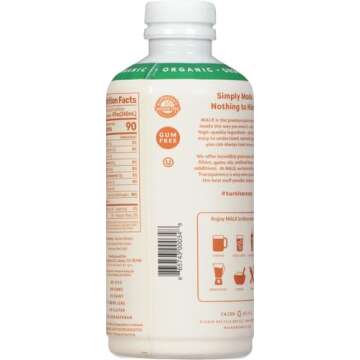 Malk Organic Original Oat Milk - Vegan, Gluten-Free, Non-GMO