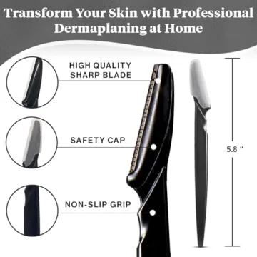 Kitsch Pro Dermaplaning Tool Set - 6 pc Facial Razors