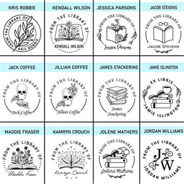 Book Embosser by StampBoss, Custom Made with Your Choice of Design. from The Library of, Personalized Gift. Add Gold foils