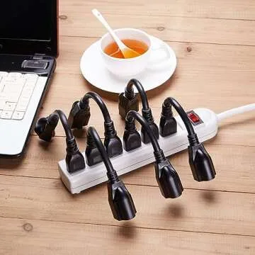 Miady Short Power Extension Cord 10-Pack 16AWG/13A