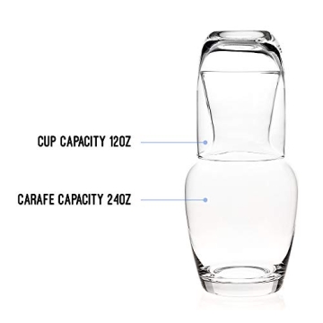 Stylish Trinkware Bedside Carafe and Tumbler Set