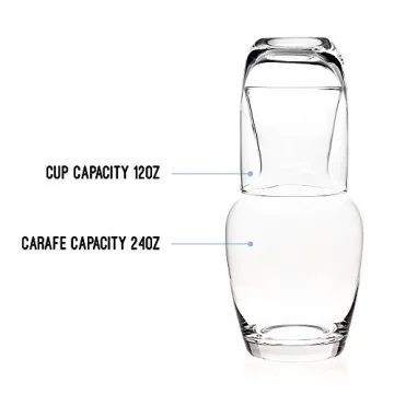 Stylish Trinkware Bedside Carafe and Tumbler Set