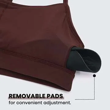 CRZ YOGA Butterluxe Womens Y Back Sports Bra - Padded Racerback Low Impact Spaghetti Thin Strap Workout Yoga Top Taupe X-Small