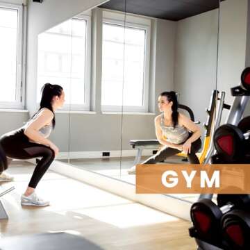 PERTETEY Home Gym Mirror - Frameless & Full Body Reflection