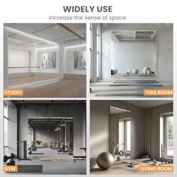 PERTETEY Home Gym Mirror - Frameless & Full Body Reflection