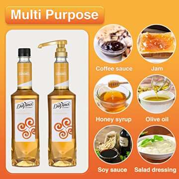 10Pcs Gold Syrup Pump Dispensers for Coffee Syrup