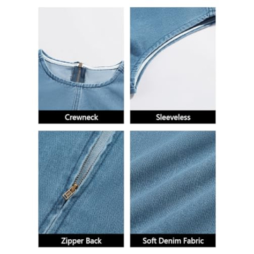 Chic Wenrine Women's Denim Mini Dress for Summer Looks