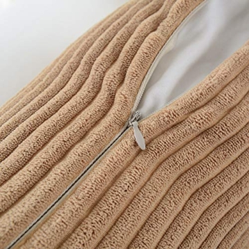 MERNETTE Soft Corduroy Decorative Pillow Covers Set