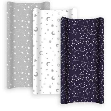GROW WILD Changing Pad Cover 3 Pack | Soft & Stretchy Jersey Cotton | Baby Changing Table Pad Cover ...