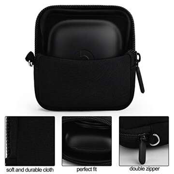 TOROTOP Case Compatible for Powerbeats Pro Case Cover,Anti-Lost & Shockproof Easy Carrying Silicone Case Accessories with Keychain and Soft Portable Storage Travel Carrying Case (Black)