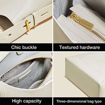 Elegant Bucket Hobo Bag for Women - Designer Leather Purse